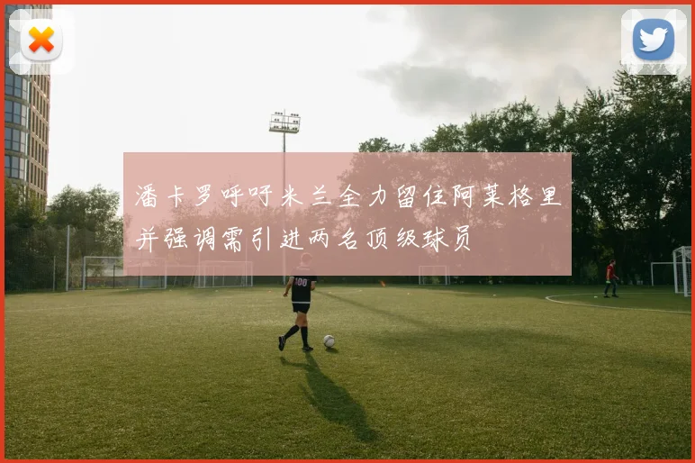 潘卡罗呼吁米兰全力留住阿莱格里并强调需引进两名顶级球员